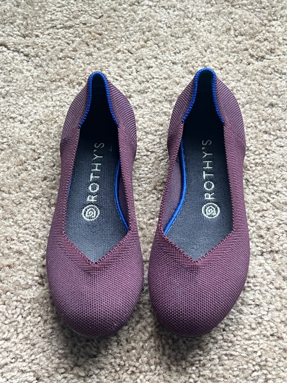 Rothy's Women's Plum Knit Ballet Flats
